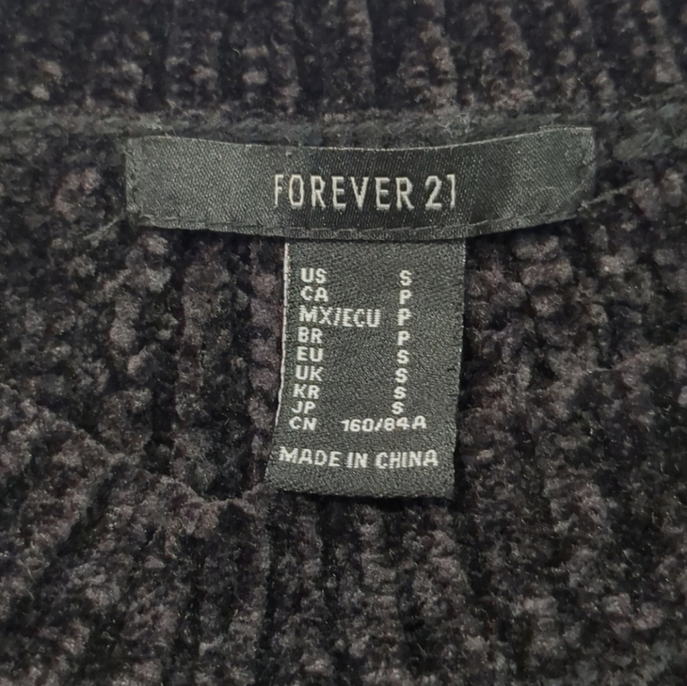 Forever 21 Black and Gold Striped Crew Neck Sweater - Picture 3 of 4